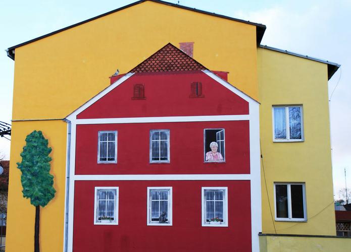 multi-colored house