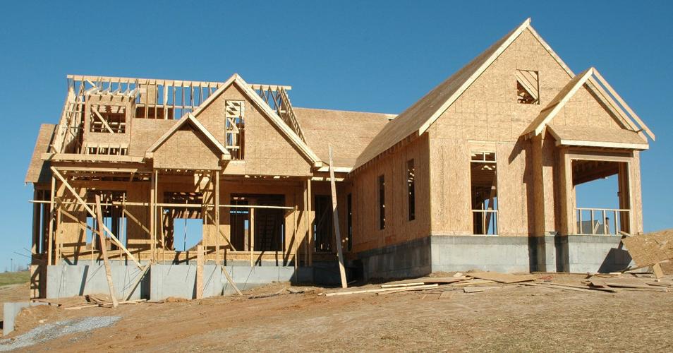 wooden frame of a house